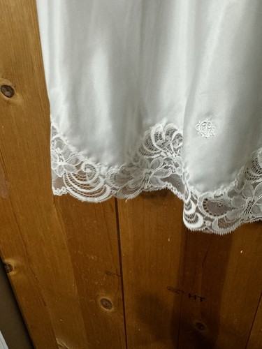 VTG CHRISTIAN DIOR Lingerie 25” HALF SLIP Lace Trim (tag M) W-26” XS PRISTINE - Picture 16 of 23