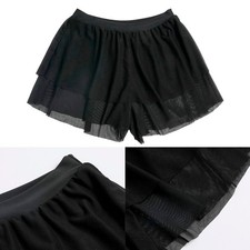 Short de bain léger en maille pour femme double couche de protection