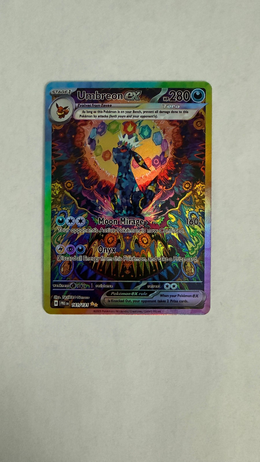 Umbreon ex 161/131 Sv: Prismatic Evolutions  SIR Holo DIY FAN ART