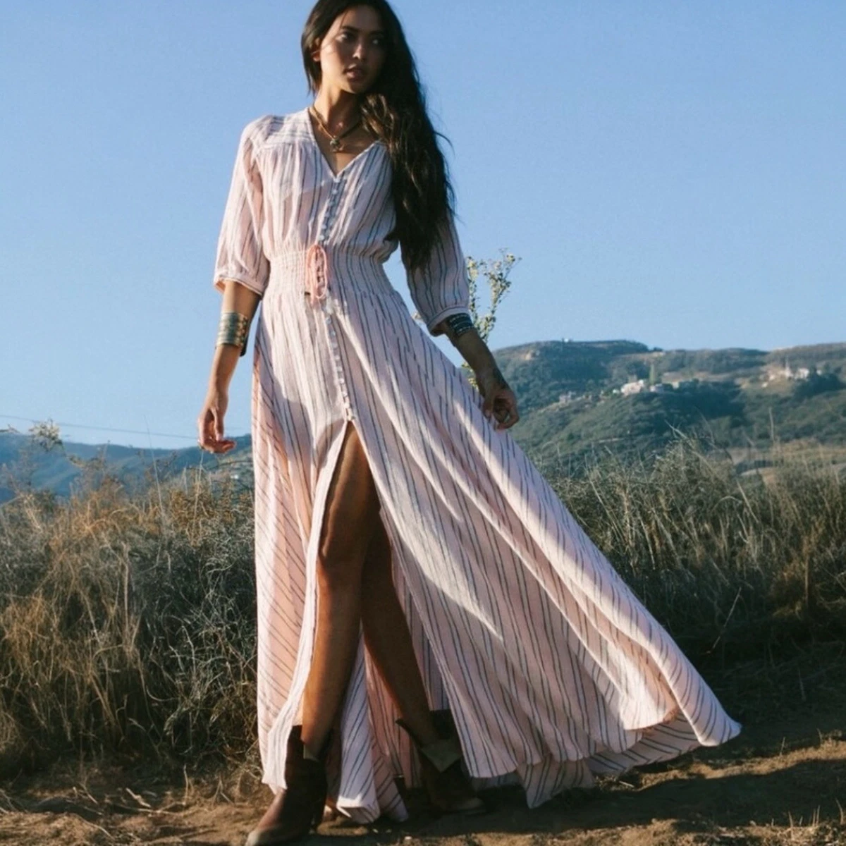 white christmas dresses Boho Western Chic Ruffle Mini Dress* – Identity Boutique main image 0