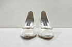 Stuart Weitzman Women's Heel 17371 White Satin Mesh Slip-On Size 6.5 — photo 2