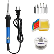 Soldering Iron Kit 60W Solder Flux Paste Welding Gun Wire Tool Adjustable Temp
