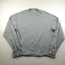 Velour Garments Crewneck Cotton Pullover Sweater Grayish Green Men's Small