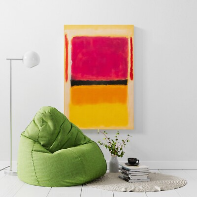   Mark Rothko Violett, Schwarz Leinwand Reproduktion, Abstrakte Wandkunst, Art