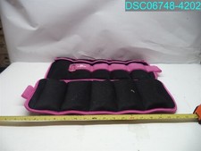 QTY 1 SET OF 2:PINK Adjustable Ankle Weights 1-10 LBS Pair with Removable Weight
