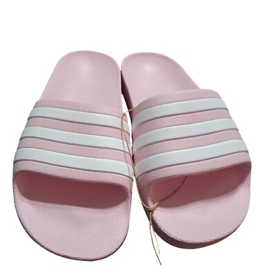 ADIDAS Adilette Aqua K Pink Slides Size Beach Pool Sandals Shoes NIB $48  Girls