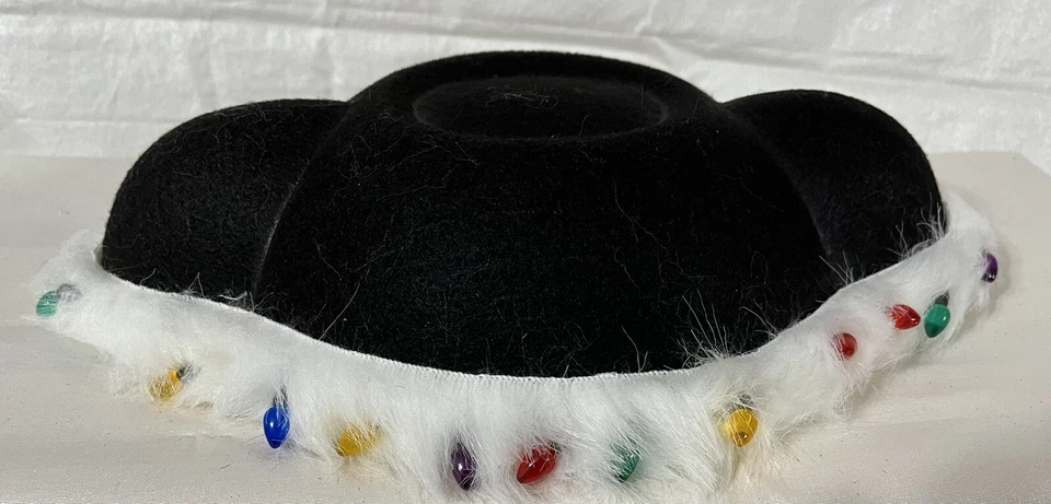 Christmas Mini Faux Lites Matador Bull Fighter Costume Hat- faux White Fur- New - Image 2 of 4