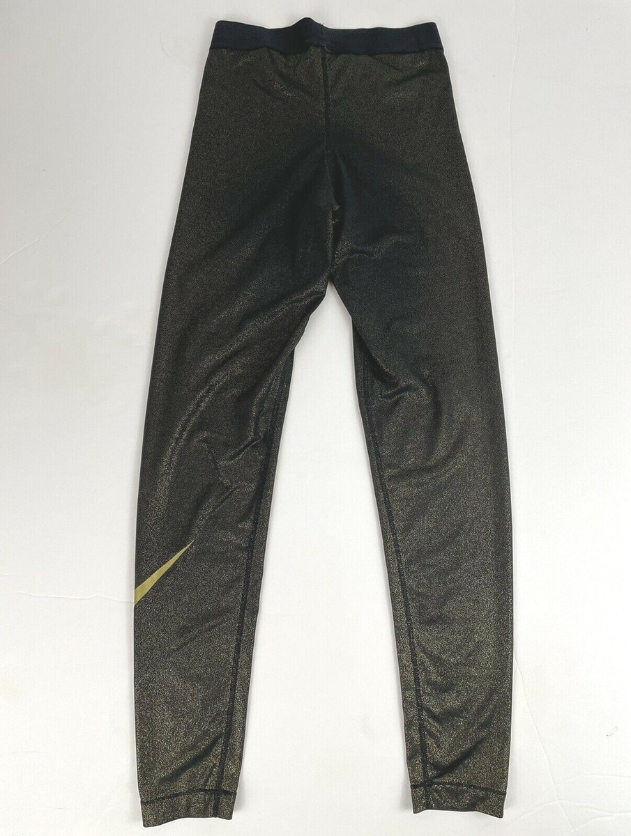 nike tights gold swoosh