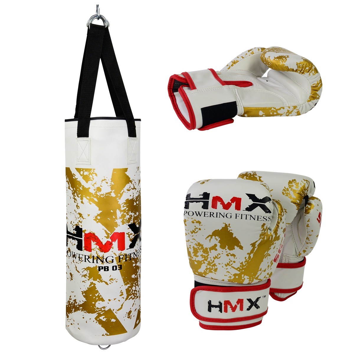 HMX Unfilled Kids Punching Bag Junior Boxing Gloves Children Punch