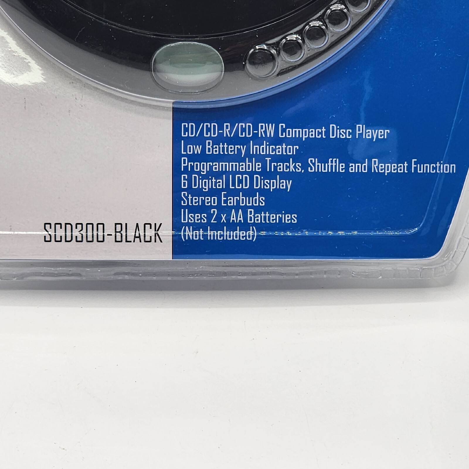 Sylvania Personal Compact CD Player & Earbuds SCD300-Black NEW Sealed.