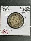 1862 Indian Head Cent Penny VG Very Good Better Date Coin (Raw14350)