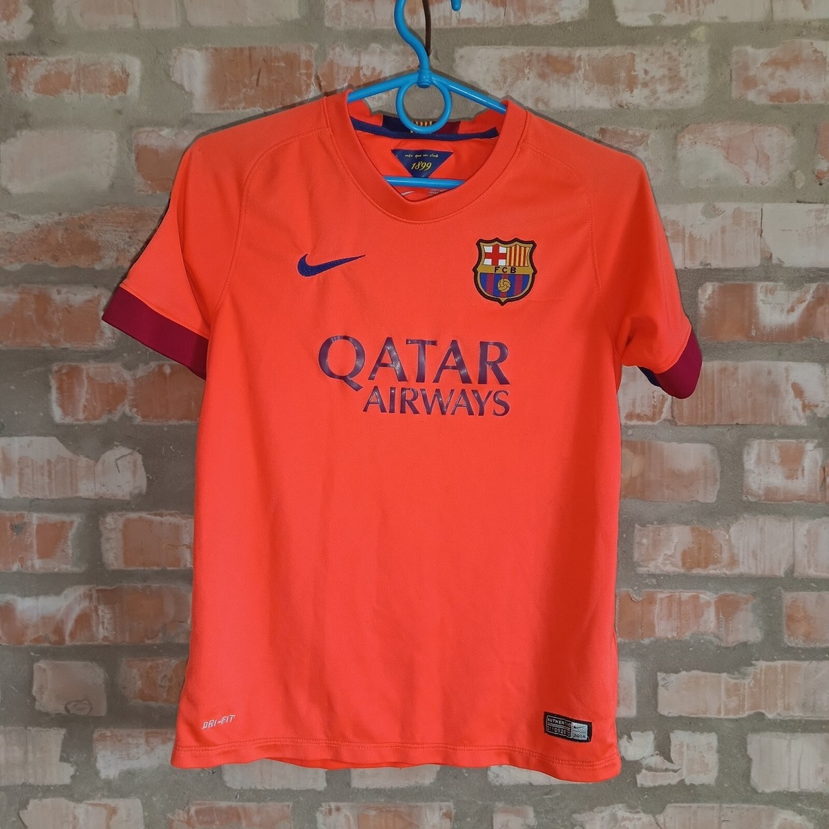 Nike FC Barcelona 2014-2015 Away Football Soccer T-Shirt