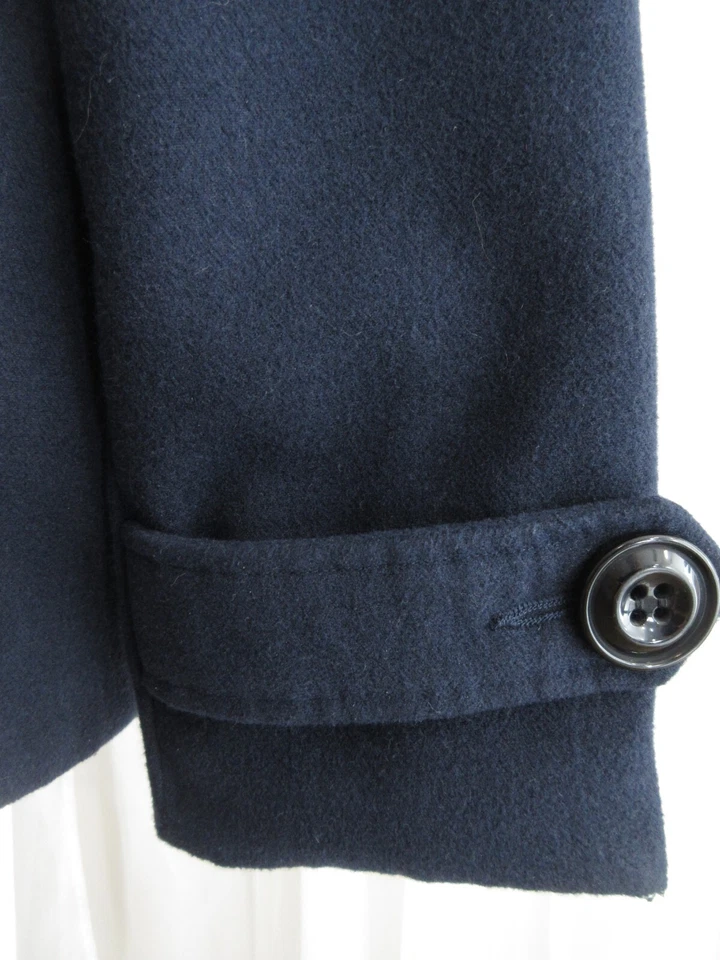 Chaqueta Abrigo Weather Tamer Pea Mujer L Azul Marino Bolsillos Marinero Puño Correas Cinturón Foto 4 de 4