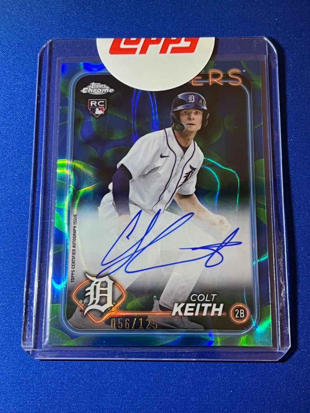 2024 Topps Chrome Update Colt Keith Blue Green Lava Lamp Refractor AUTO /125 RC