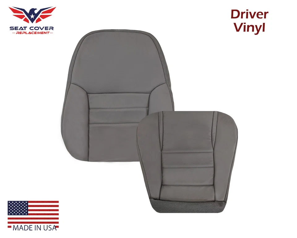 Серые чехлы на сиденья водителя и пассажира для Ford Mustang 1994 1995 1996 1997 1998 годов выпуска - Изображение 3 из 4