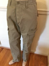NWT MEN'S Wrangler Cargo Relaxed Fit KHAKI KHAKIS ABWEW TECH 7 Pocket Pants Flex