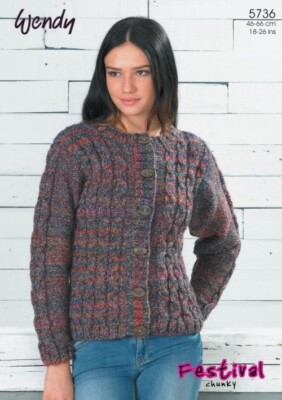 Wendy Festival Strickmuster 5736 Damen 32 Zoll - 48 Zoll