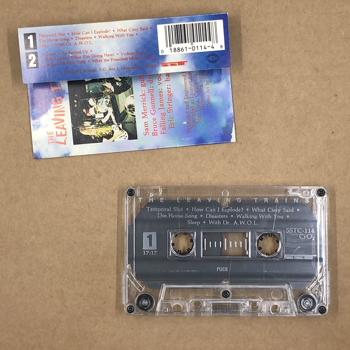 THE LEAVING TRAINS Cassette Tape 80s Punk Hardcore FALLING JAMES