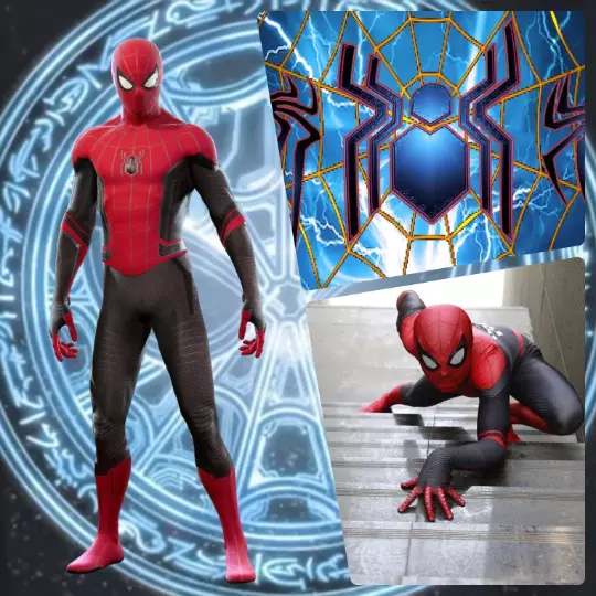 Spider-Man Far From Home Jumpsuit Spiderman Suit Cosplay Costume Halloween  Adult