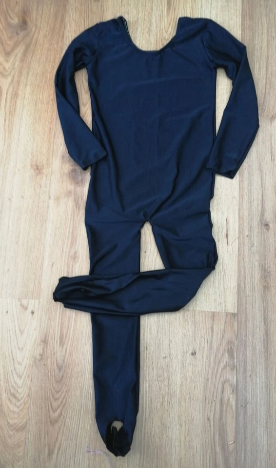 Kids Long Sleeve Dance Gymnastics Catsuit All In One Unitards Leotard Lycra - Image 3 of 4