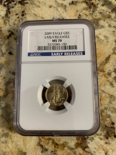 2009 American Eagle $5 Gold NGC MS70 Early Release. 1/10oz Perfect. - Picture 2 of 4