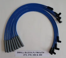 SMALL Block PLYMOUTH 273-318-340-360  HEI (male cap)  8mm Spark Plug Wires USA