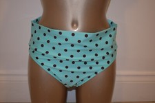 Antigel FBA0322 Acqua turquiose with brown high waist bikini spot pant