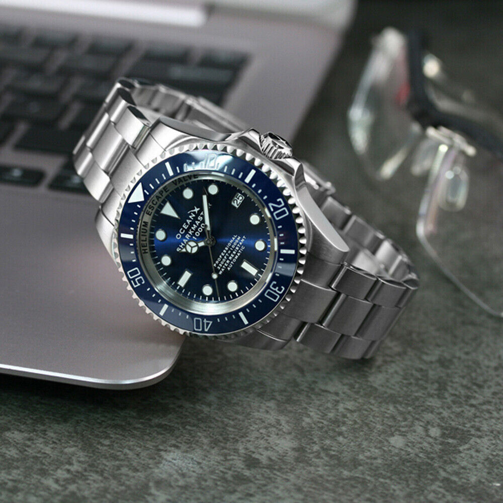 OceanX Sharkmaster 1000 44mm Automatic Men's Diver Watch WR1000m