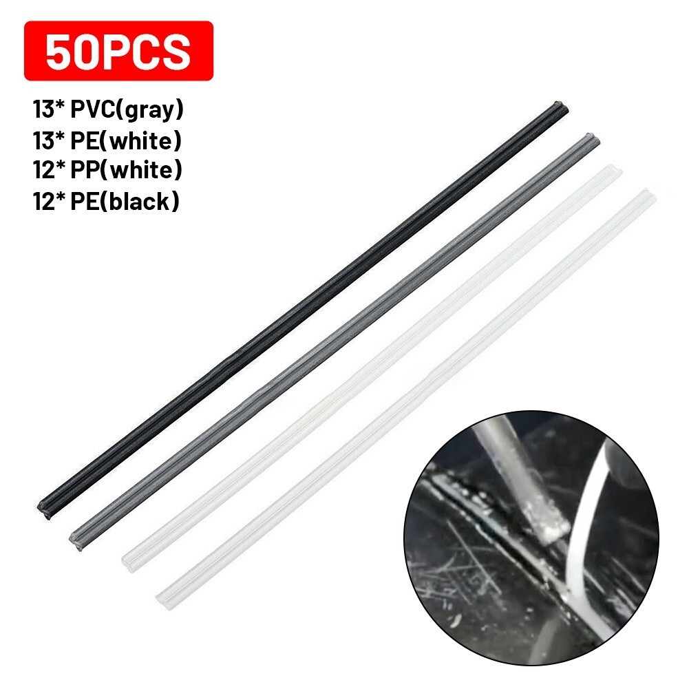 Welding Rods 20cm 50 Piece 50PCS Kit Lot PP/PVC/PE Plastic Welding Rods