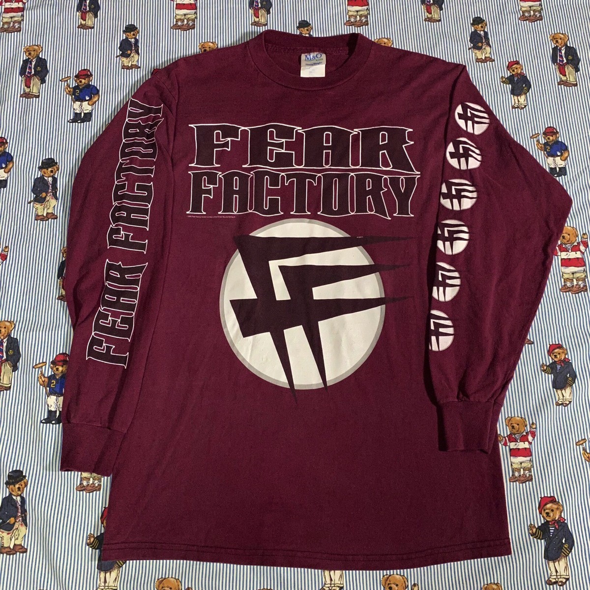 Vintage 2000 Fear Factory Long Sleeve Hit Graphic T shirt LARGE 