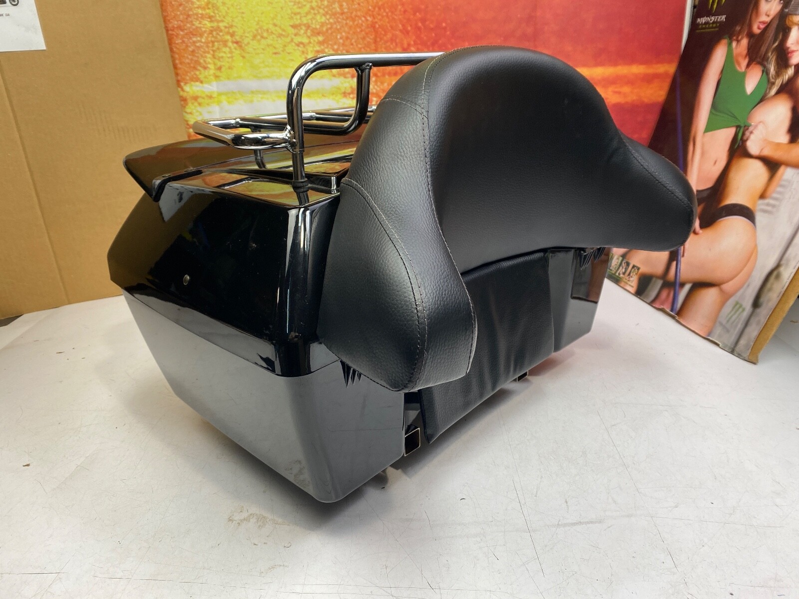 🔥EGO Harley Honda Yamaha Kaw. Suz. Black Motorcycle Trunk Tour Pack ...