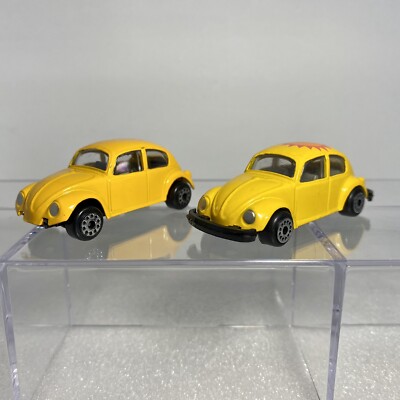 Zee Toys #D20 Volkswagen Beetle Bug 1:64 Scale Yellow, Lot of 2 | eBay