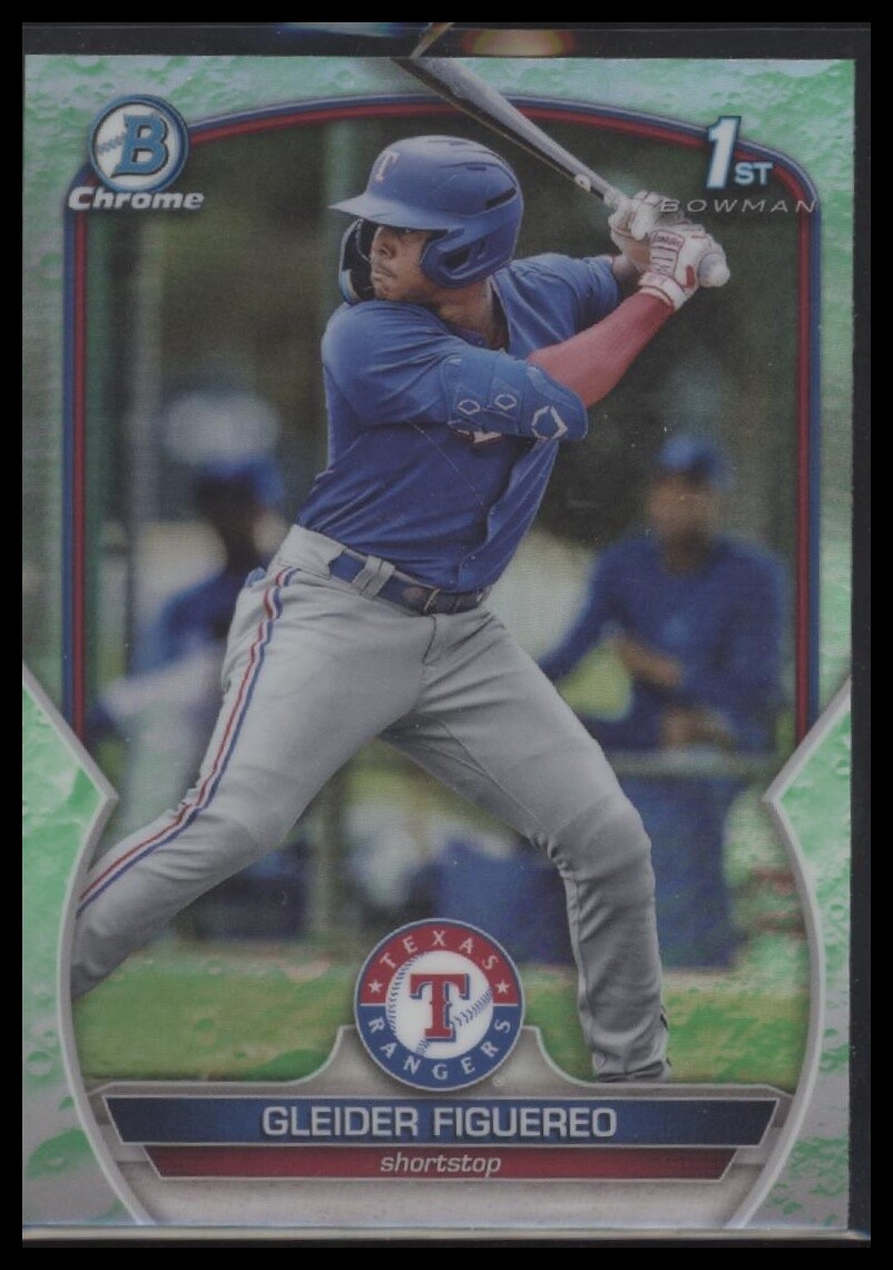 2023 Bowman #BCP-59 Gleider Figuereo Chrome Prospects Lunar Glow Refractor