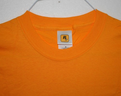 Bright Yellow Rock Star Video Game Logo Promo T-Shirt NOS Unused Sz Medium - Picture 4 of 4