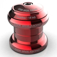 COOK BROS. RACING ABEC 5 Bearing 1-1/8" Threadless Headset RED