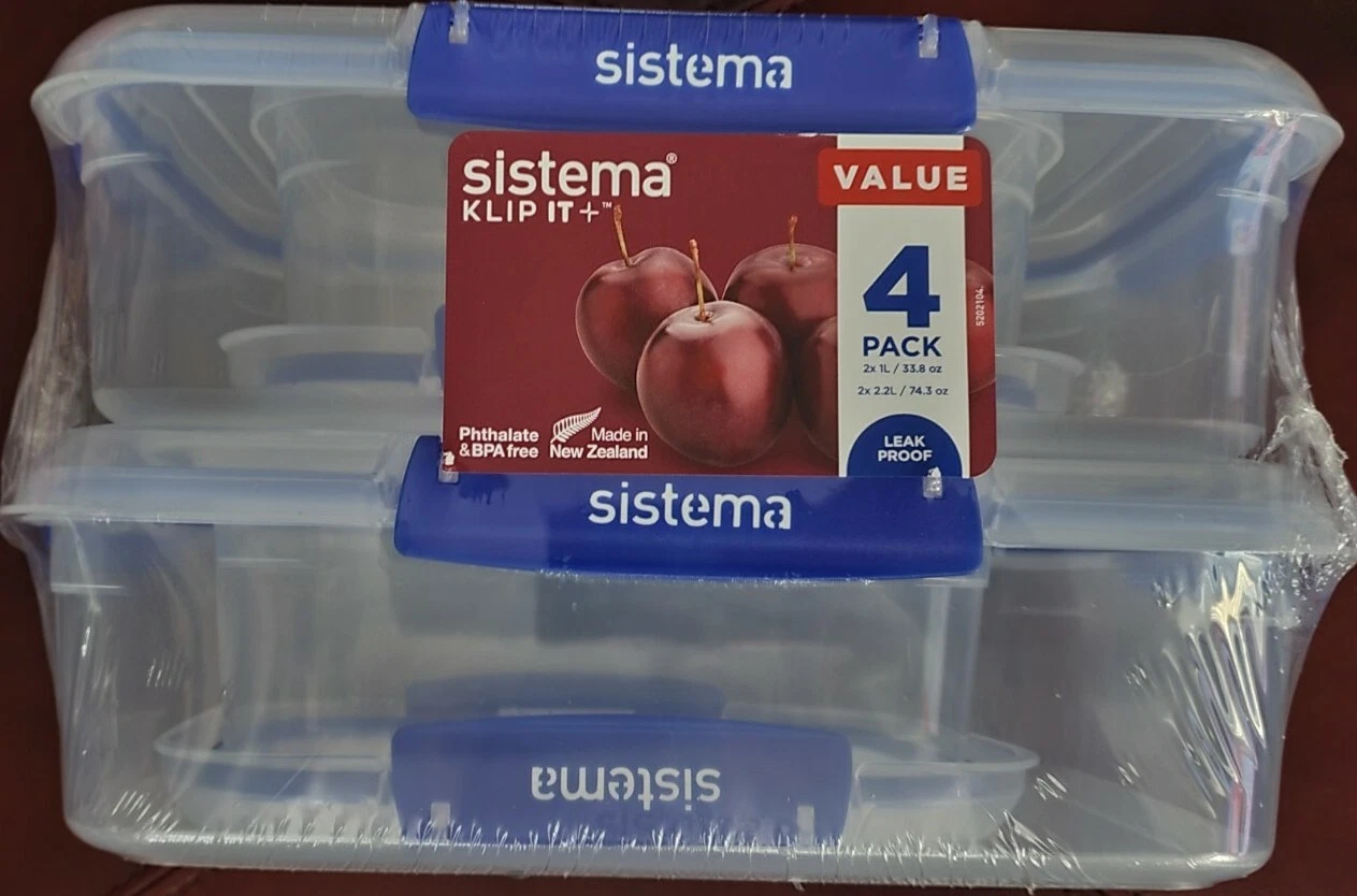 Sistema 4 Pack Essentials Klip It Plus Containers
