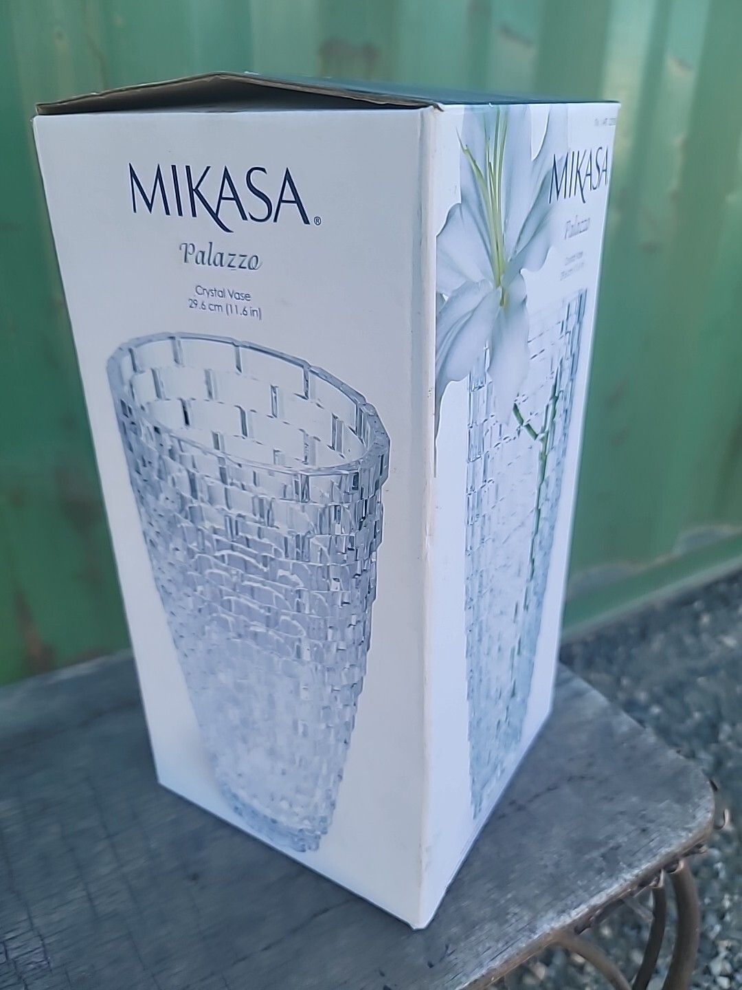 Mikasa Palazzo Crystal Vase Art Glass 12" Tall Brand New In Box eBay