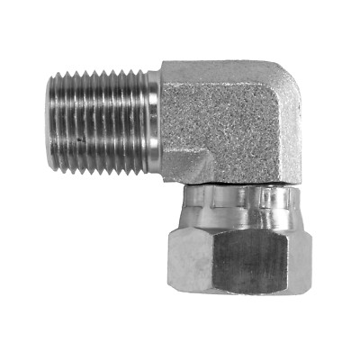 1501-04-04 Hydraulic Fitting 1/4'' Male Pipe x 1/4'' Female Pipe Swivel 90° Elbow