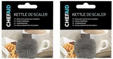 2 X Chef Aid Kettle Limescale Descaler Steel Wire Fur Collector Remover Cleaner