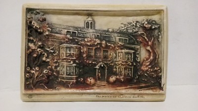  VINTAGE THE HOME OF CHARLES DICKENS  'IVOREX' ' ARTHUR OSBORNE WALL PLAQUE 