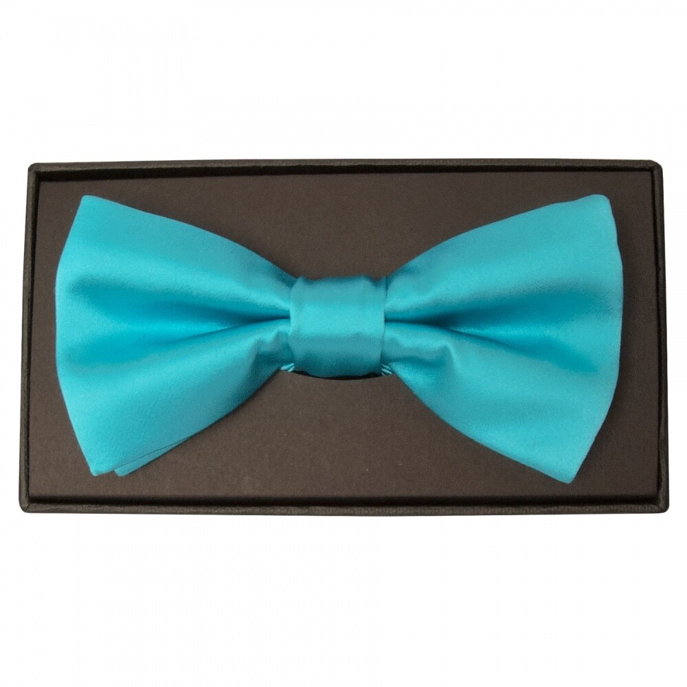 Plain Turquoise Handmade Mens Bow Tie Wedding Christening Formal Prom Dickie Bow