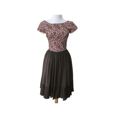 brown illusion dress Illusion Dress main image 1