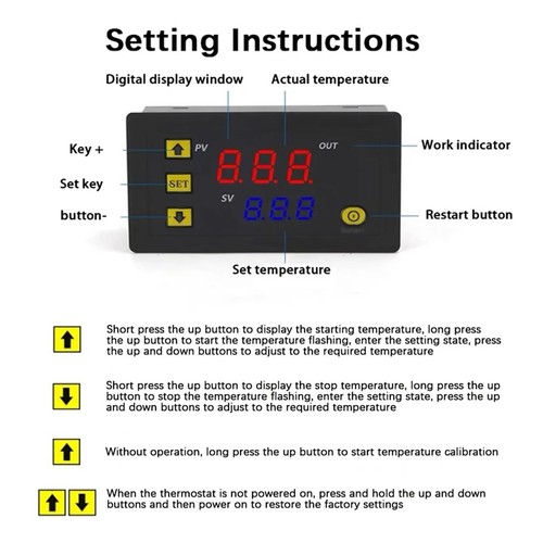Microcomputer Temperature Controller LED Display Electronic Control proficient - Picture 9 of 11
