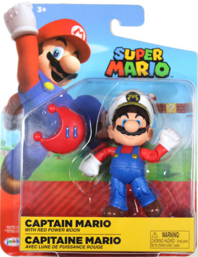 Super Mario Super Mario Odyssey Explorer Mario 4 Inch Action Figure (with  Blue Power Moon) 