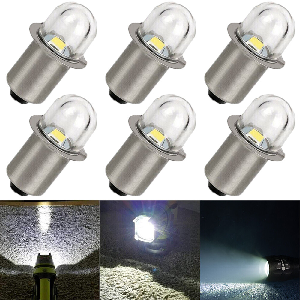 (6) LED Flashlight Bulb Replacement Bulbs for Milwaukee 49-81-0030 18 Volt 18V