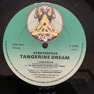 Tangerine Dream Stratosfear LP 1976 Virgin V 2068 1st UK Pressing
