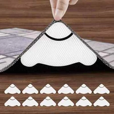 12 pc Rug Pad Grippers Enhanced Friction Non Slip Rug Tape Washable Reusable NEW