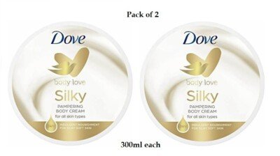 2 x Dove Body Love Silky Verwöhnende Körpercreme - je 300 ml