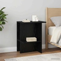 Couchtisch Schwarz Eichen-Optik 40 X 30 X 49 Cm Holzwerkstoff