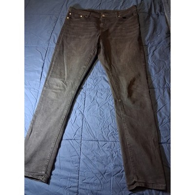 Rue21 Premium Supreme Flex Skinny Jeans Mens 36x34 Black Stretch Denim Pants